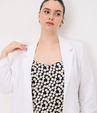 Blazer Alargado en Crepé con Manga Fruncida Curve & Plus Size 6