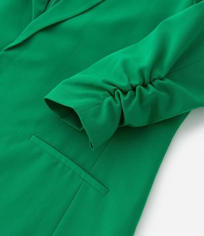 Blazer Alargado en Crepé con Manga Fruncida Curve & Plus Size 9