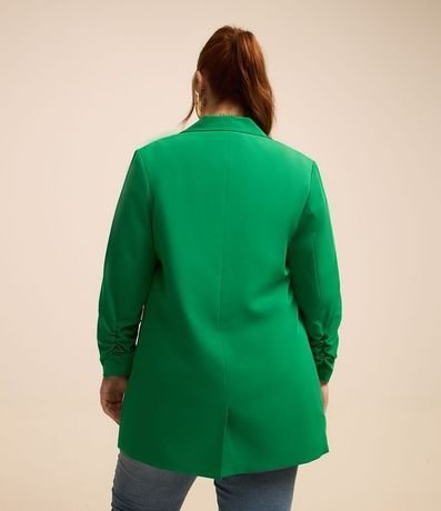 Blazer Alargado en Crepé con Manga Fruncida Curve & Plus Size 3