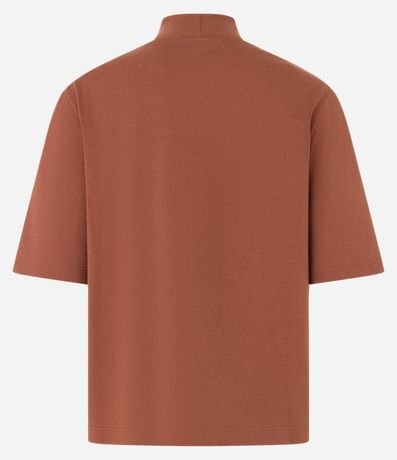 Blusa en Algodón con Cuello Alto y Manga Corta 6