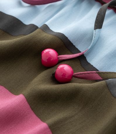 Vestido Midi en Viscosa Abstracta con Lazo en la Cintura Curve & Plus Size 7