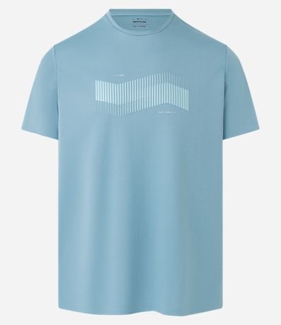 Remera Deportiva Tecnología Dry con Estampa de Rayas en el Pecho 5