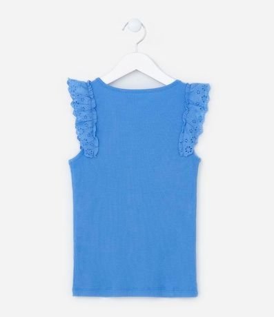 Musculosa Nadador Infantil en Rib con Broderie - Talle 5 A 14 años 2