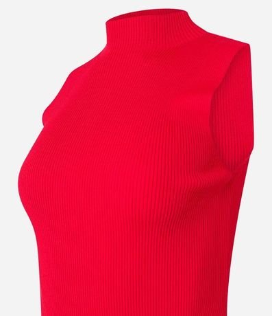 Blusa Musculosa Básica de Punto con Cuello Alto 6