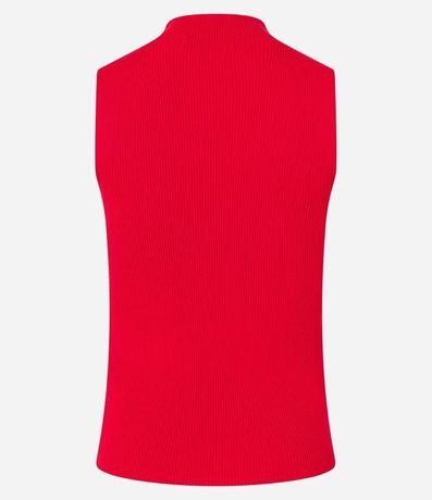 Blusa Musculosa Básica de Punto con Cuello Alto 7
