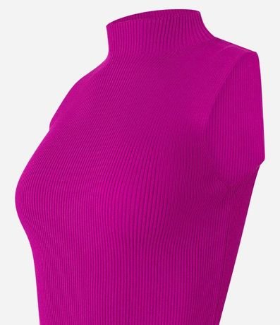 Blusa Musculosa Básica de Punto con Cuello Alto 6