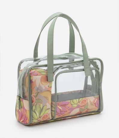 Kit 03 Nécessaire con Estampa de Frutas