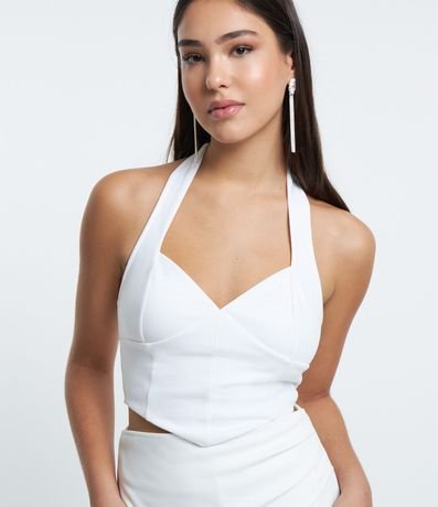 Blusa Corset en Crepé con Espalda Abierta 1