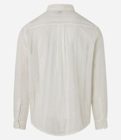Camisa Regular en Algodón con Textura y Agujeritos 9