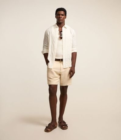 Camisa Regular en Algodón con Textura y Agujeritos 2