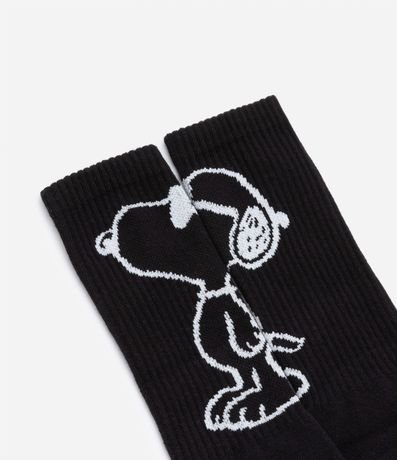 Media Caña Larga en Algodón Estampa Snoopy 4