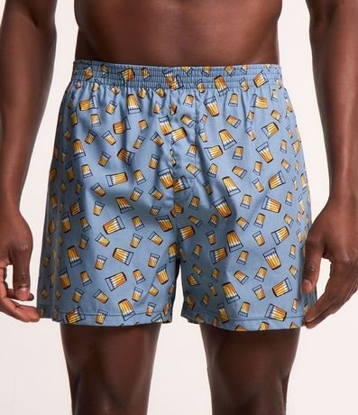 Calzoncillo Boxer de Tela en Tricolina con Estampa de Cerveza 2