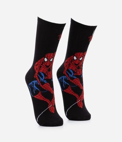 Media Caña Larga en Algodón Estampa Spider-Man 2