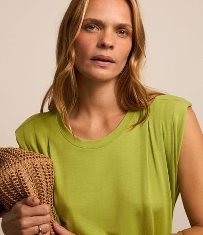 Vestido New Midi en Algodón con Hombrera y Cinturón de Cordón 3