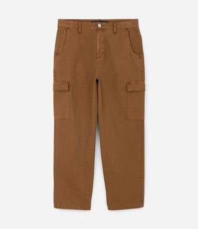 Pantalón Baggy en Sarga con Bolsillo Cargo 5