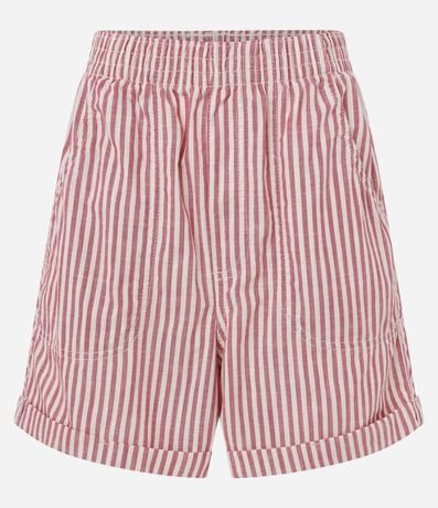 Bermuda Runner en Sarga con Raya y Cintura Elástica 6