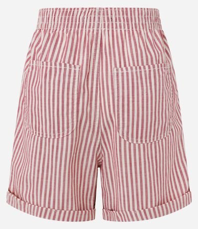 Bermuda Runner en Sarga con Raya y Cintura Elástica 7