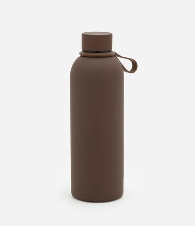 Botella Térmica en Metal con Textura Gomosa