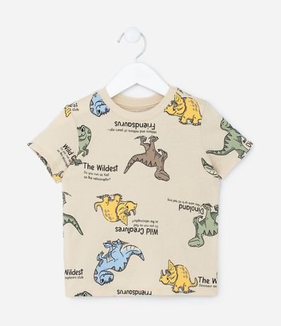 Remera Infantil con Estampado de Dinosaurios - Talle 1 a 5 años