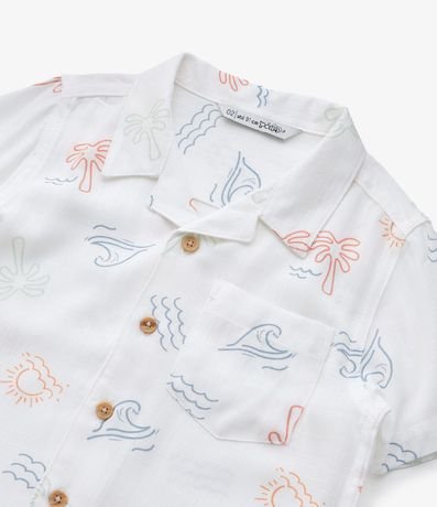 Camisa Comfort Infantil con Estampa Iconos de Playa - Talle 1 a 5 años 6