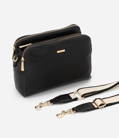 Bolso Transversal Mediana en PU con Correa de Gross 6