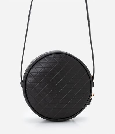 Bolso Redondo Pequeño Transversal en PU con Textura de Triángulos 4