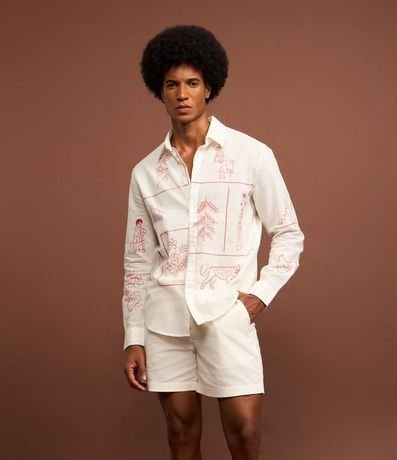 Bermuda en Algodón con Cintura Elástica y Bolsillos 3