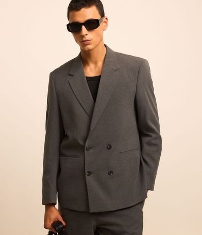 Blazer Boxy Sastrería con Abotonado Doble