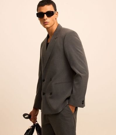 Blazer Boxy Sastrería con Abotonado Doble 4