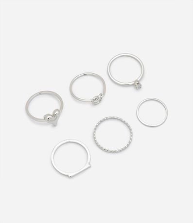 Kit 06 Anillos con Diferentes Detalles y Formatos 2