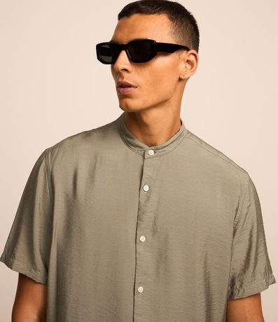 Camisa Slim en Viscolino con Cuello Padre y Textura 3
