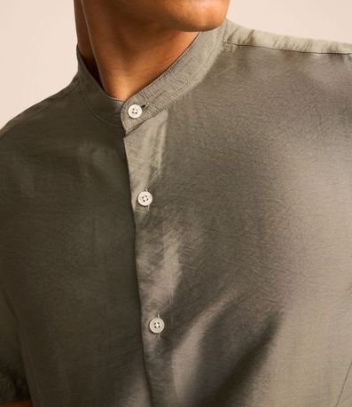 Camisa Slim en Viscolino con Cuello Padre y Textura 4
