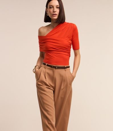 Pantalón Pantalona Sastrería con Pliegues y Cierre Delantero 2