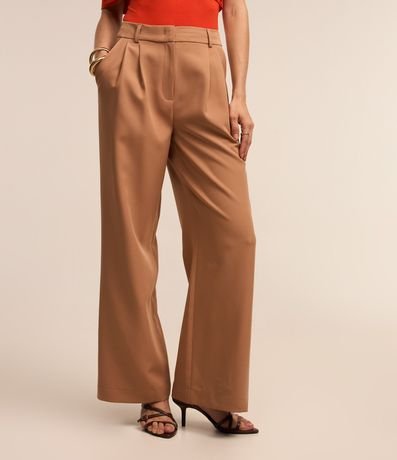 Pantalón Pantalona Sastrería con Pliegues y Cierre Delantero 3