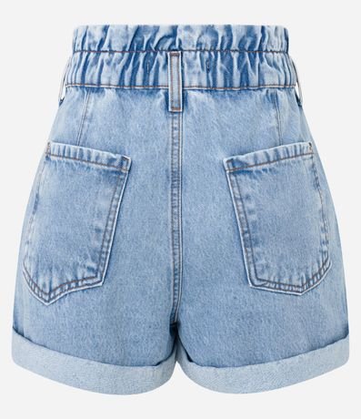 Short Baggy Cintura Alta en Jeans con Bajo Plegado 5