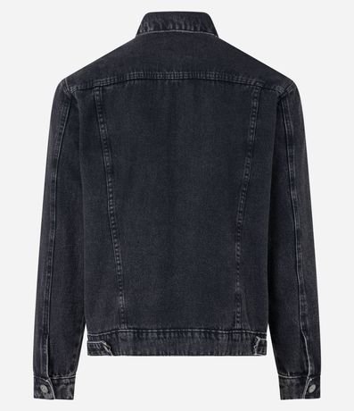 Campera Regular en Jeans Desteñido con Botones y Bolsillos en el Pecho 8