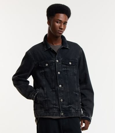 Campera Regular en Jeans Desteñido con Botones y Bolsillos en el Pecho 7