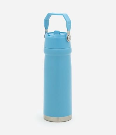 Botella Térmica en Metal con Asa y Pajita