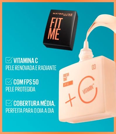 Base Liquida Maybelline NY Fit Me Fresh Tint con Vitamina C y SPF50 8