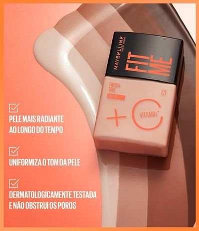 Base Liquida Maybelline NY Fit Me Fresh Tint con Vitamina C y SPF50 3