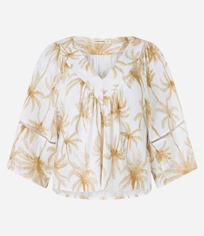 Blusa en Viscosa con Detalle Entremedios en la Manga 5