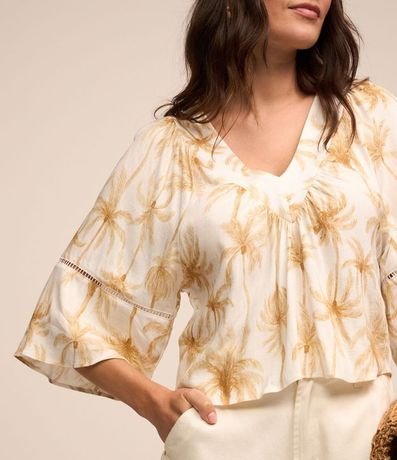 Blusa en Viscosa con Detalle Entremedios en la Manga 4