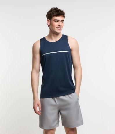 Musculosa Regular Deportiva en Tecnologia Dry con Detalle Reflectante