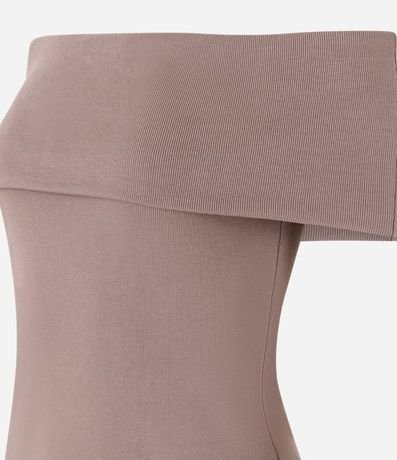 Blusa Hombro a Hombro en Rib con Escote Plegado 6