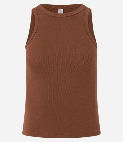 Blusa Musculosa Básica en Rib con Ligera Textura 5