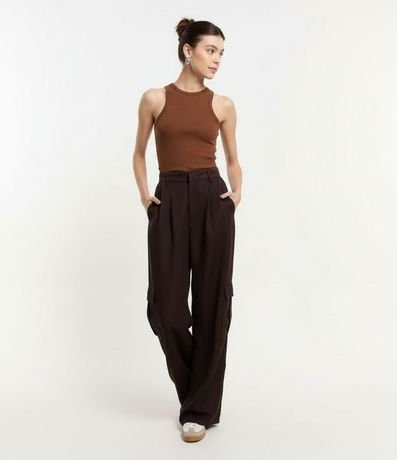 Blusa Musculosa Básica en Rib con Ligera Textura 5