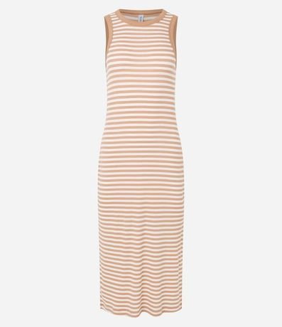 Vestido Midi en Rib Rayada 6