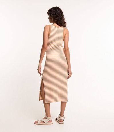 Vestido Midi en Rib Rayada 3