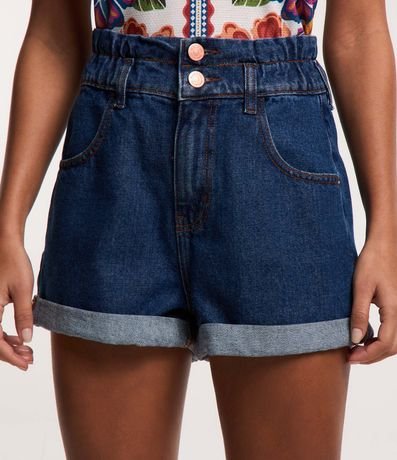 Short Baggy Cintura Alta en Jeans Cintura Elástica 2
