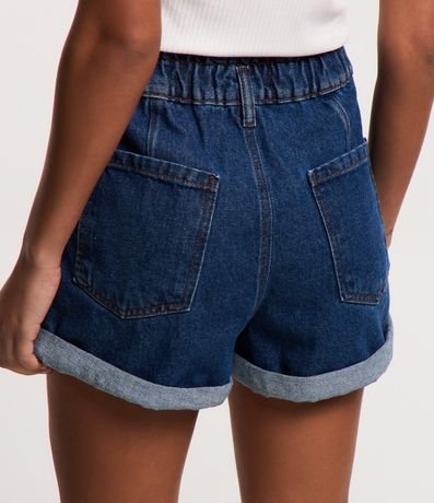 Short Baggy Cintura Alta en Jeans Cintura Elástica 3